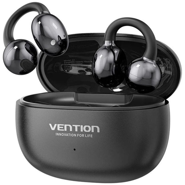 Auriculares Bluetooth Vention Echo Clip A11 Pro con estuche de carga/ Autonomía 6h/ Negro Hover Image