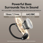 Auriculares Bluetooth Vention Open Ear 013 con estuche de carga/ Autonomía 8h/ Negros