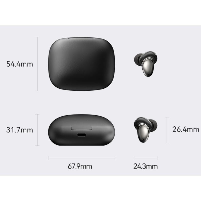 Auriculares Bluetooth Vention Tiny T13 NBNB0 con estuche de carga/ Autonomía 6h/ Negros