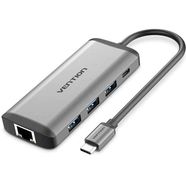 Docking USB Tipo-C Vention CNDHB/ 1xHDMI 4K/ 3xUSB/ 1xUSB Tipo-C PD/ 1xRJ45/ 1xLector tarjetas/ Gris Hover Image