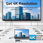 Docking USB Tipo-C Vention TGESB/ 3xUSB/ 1xHDMI 4K/ 1xUSB Tipo-C PD/ Azul
