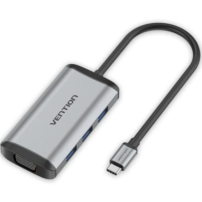 Docking USB Tipo-C Vention TGSHB/ 3xUSB/ 1xHDMI 4K/ 1xVGA/ 1xUSB Tipo-C PD/ Gris Hover Image