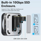 Docking para Mac Mini USB Tipo-C Vention THIHAG/ Ranura SSD M.2/ 4xUSB/ 1xUSB Tipo-C/ 1xDisplayPort 4K/ 1xLector Tarjetas/ 1xJack 3.5mm