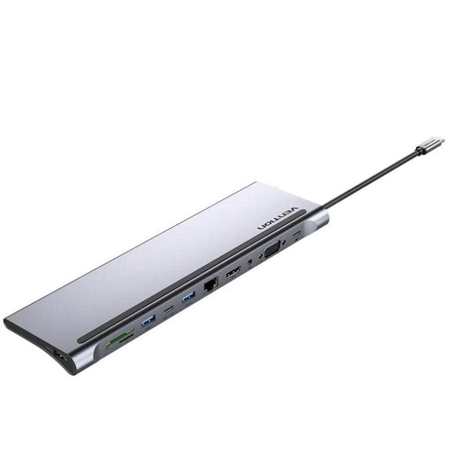 Docking USB Tipo-C Vention THTHC/ 1xHDMI/ 1xVGA/ 3xUSB/ 1xUSB Tipo-C/ 1xUSB Tipo-C PD/ 1xRJ45/ 1xLector Tarjetas SD y MicroSD/ Jack 3.5/ Gris Hover Image