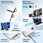 Docking USB Tipo-C Vention THZH0/ 1xHDMI 4K/ 2xUSB/ 2xUSB Tipo-C/ 1xThunderBolt/ 1xUSB Tipo-C PD/ Gris