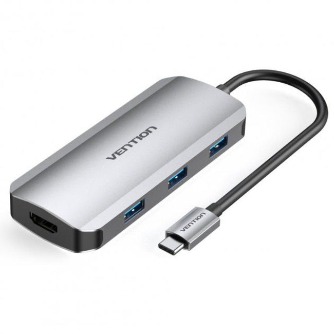 Docking USB Tipo-C Vention TOFHB/ 1xHDMI/ 3xUSB/ 1xUSB Tipo-C/ 1xUSB Tipo-C PD/ Gris Hover Image