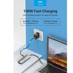 Docking USB Tipo-C Vention TOLHB/ 1xHDMI 4K/ 3xUSB/ 1xUSB Tipo-C PD/ 1xRJ45/ 1xLector Tarjetas SD/ 1x MicroSD/ Jack 3.5/ Gris