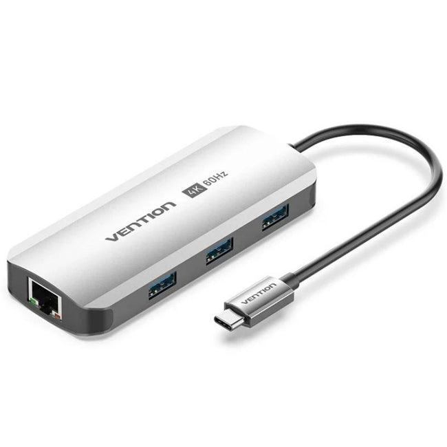 Docking USB Tipo-C Vention TQHHB/ 1xHDMI 4K/ 3xUSB/ 1xUSB Tipo-C PD/ 1xRJ45/ Gris Hover Image