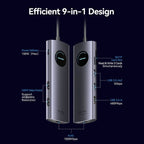 Docking USB Tipo-C Vention TQVHB/ 2xHDMI 4K/ 3xUSB/ 1xRJ45/ 1xLector de Tarjetas/ 1xUSB Tipo-C PD/ Gris