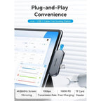 Docking Sin Cables USB Tipo-C Vention THYH0/ 1xUSB/ 1xHDMI/ 1xUSB Tipo-C PD/ 1xLector de Tarjetas/ Gris