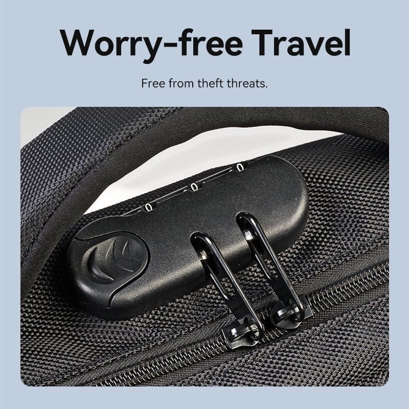 Mochila Vention KRKB0 para Portátiles hasta 17"/ 20L/ Impermeable/ Puerto USB/ Antirrobo/ Negra