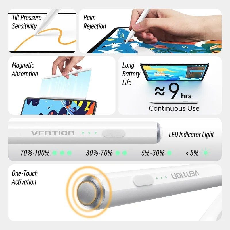 Lápiz ptico Vention KQGW0/ para Apple/ Blanco
