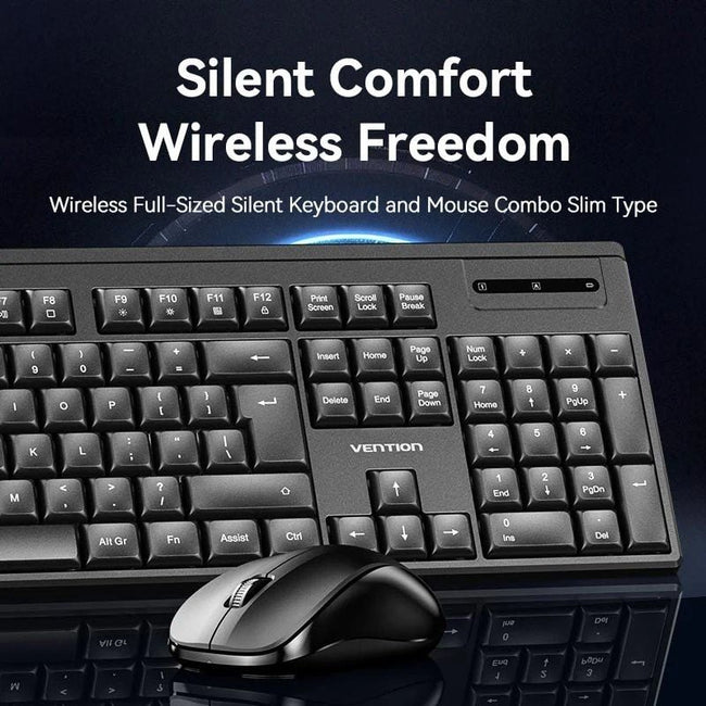 Teclado y Ratón Inalámbricos Vention Combo KTZB0-EN/ Inglés Main Image