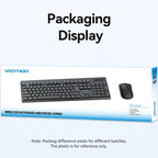 Teclado y Ratón Inalámbricos Vention Combo KTZB0-EN/ Inglés