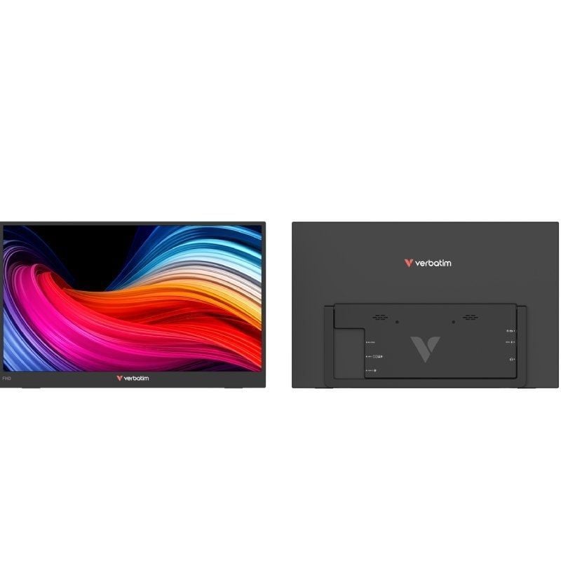 Monitor Portátil Verbatim Non-Touch Light 15.6"/ Full HD/ Multimedia/ Negro