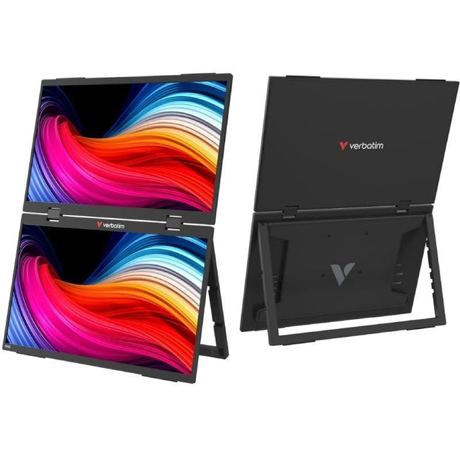 Monitor Portátil Táctil Verbatim Duo Essentials 15.6" + 15.6"/ Full HD/ Multimedia/ Negro Hover Image