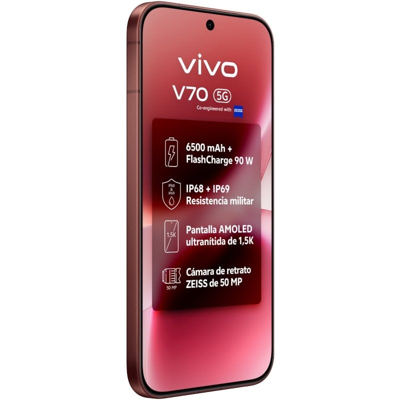 Smartphone Vivo V70 8GB/ 256GB/ 6.59"/ 5G/ Marrón