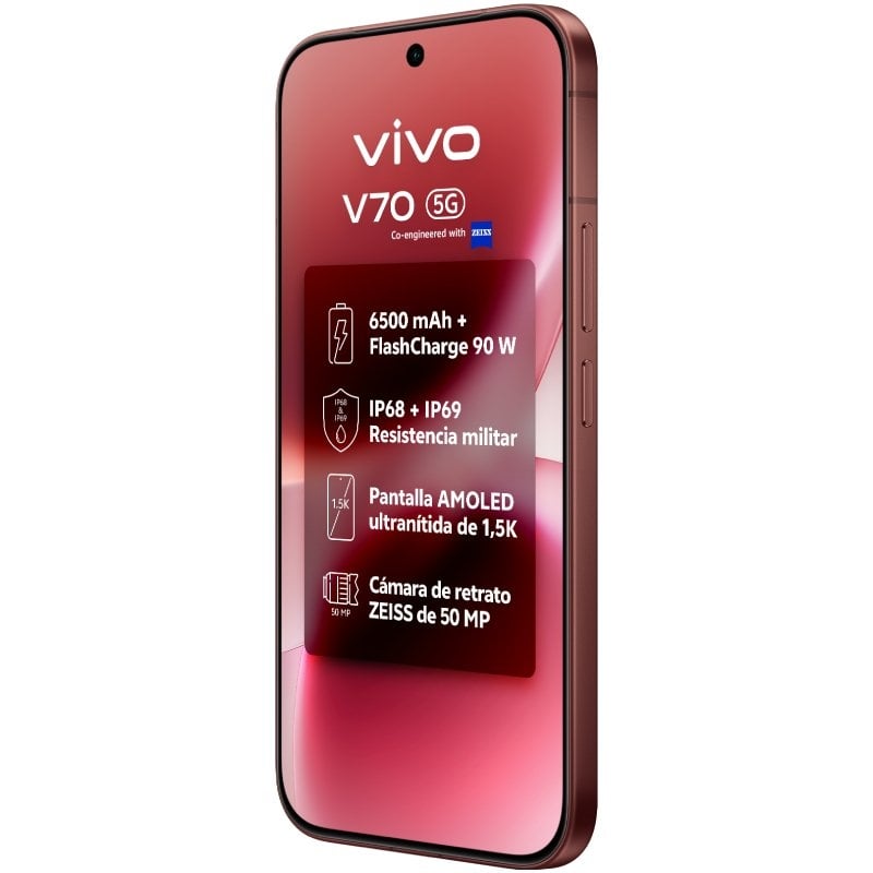 Smartphone Vivo V70 8GB/ 256GB/ 6.59"/ 5G/ Marrón
