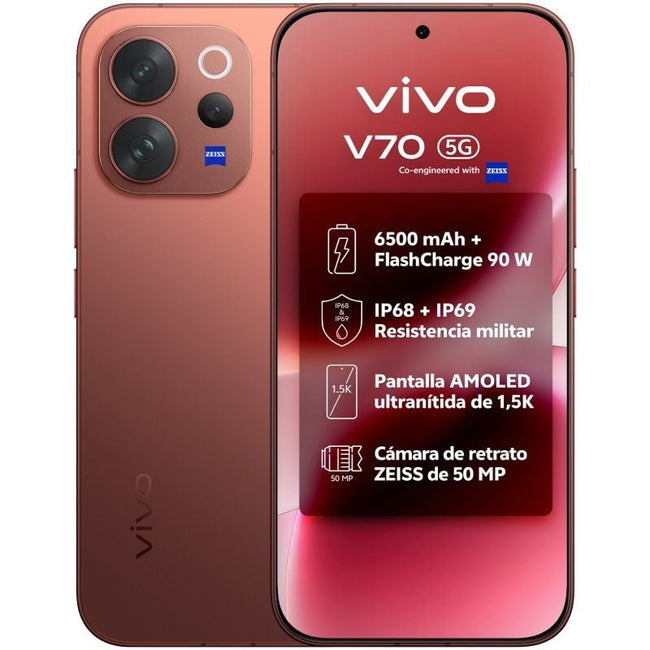 Smartphone Vivo V70 8GB/ 512GB/ 6.59"/ 5G/ Marrón Hover Image