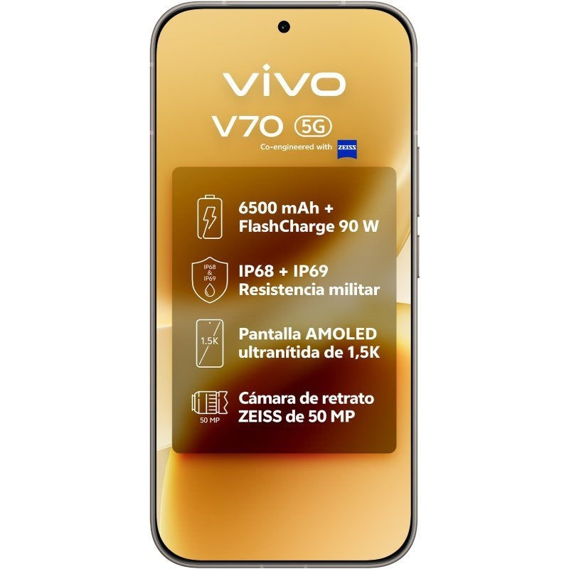 Smartphone Vivo V70 8GB/ 512GB/ 6.59"/ 5G/ Gris