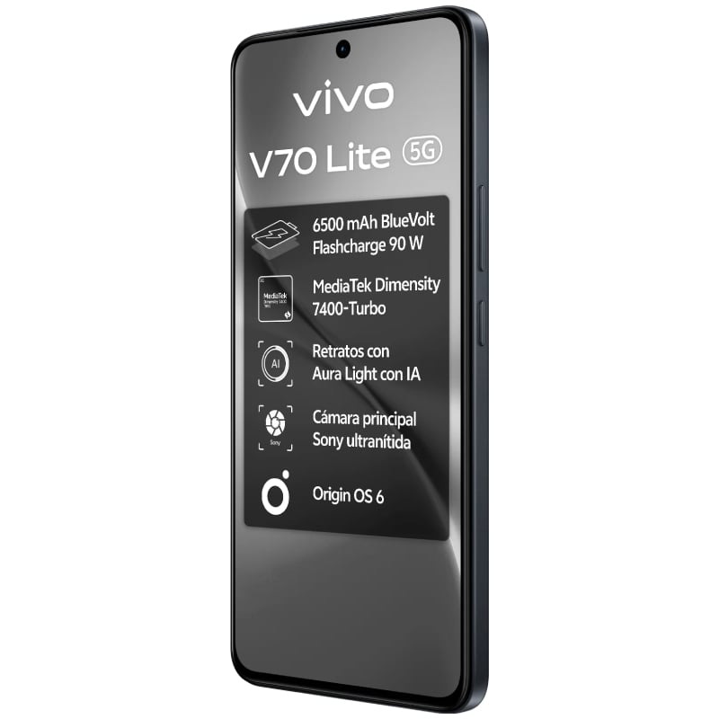 Smartphone Vivo V70 Lite 6GB/ 128GB/ 6.77"/ 5G/ Negro