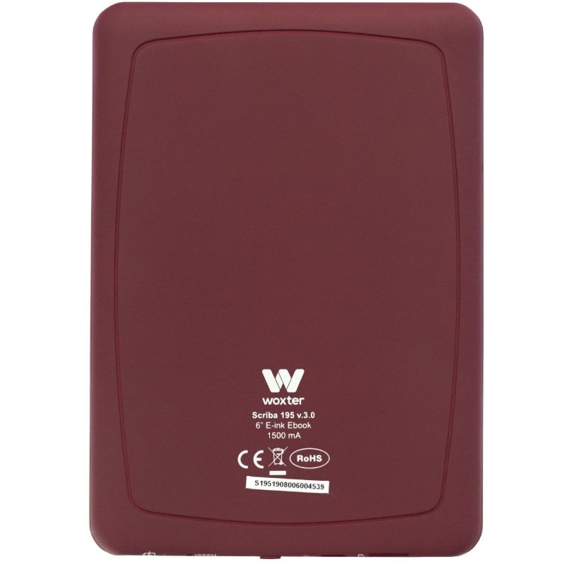 Libro Electrónico Ebook Woxter Scriba 195/ 6"/ Tinta Electrónica/ Rojo