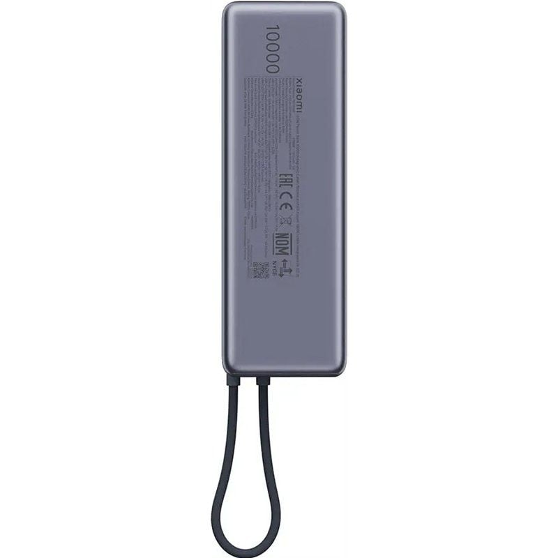 Powerbank 10000mAh Xiaomi Power Bank 10000 Integrated Cable/ 165W/ Gris