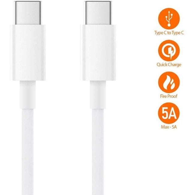 Cable USB 2.0 Tipo C Xiaomi SJV4108GL/ USB Tipo-C Macho - USB Tipo-C Macho/ 1.5m/ Blanco Hover Image