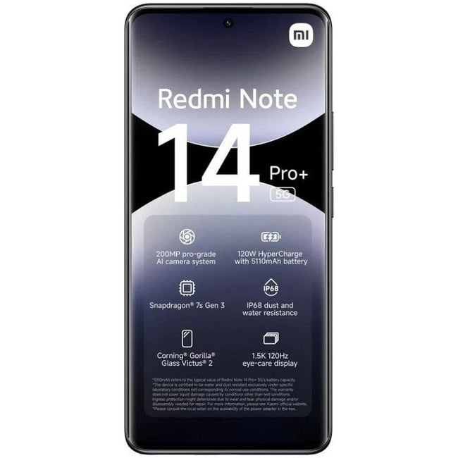 Smartphone Xiaomi Redmi Note 14 Pro+ 12GB/ 512GB/ 6.67"/ 5G/ Negro Main Image