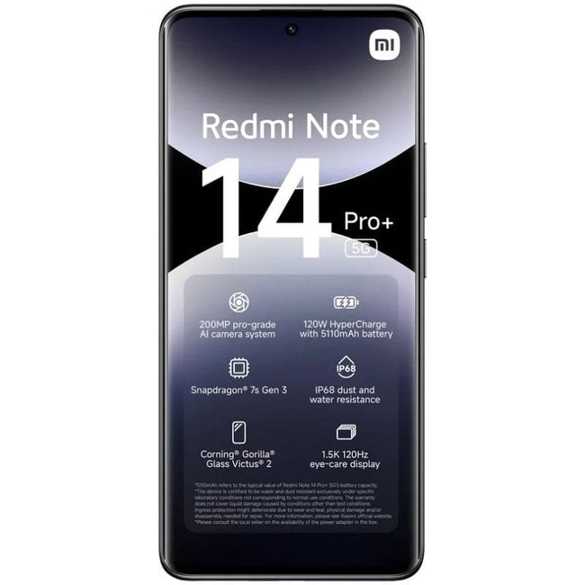 Smartphone Xiaomi Redmi Note 14 Pro+ 12GB/ 256GB/ 6.67"/ 5G/ Negro Main Image