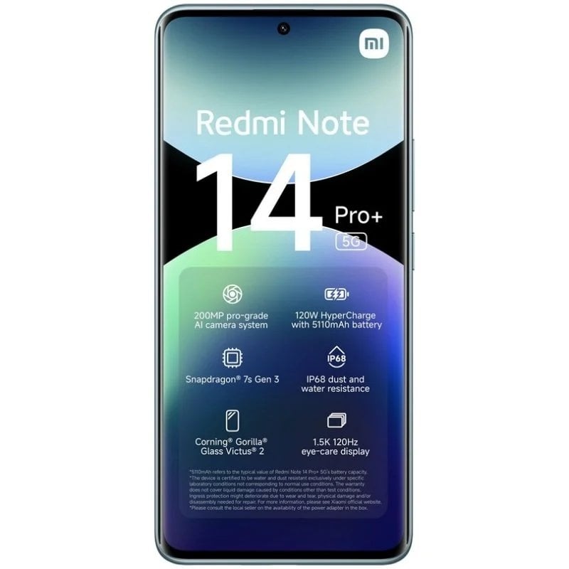 Smartphone Xiaomi Redmi Note 14 Pro+ 12GB/ 256GB/ 6.67"/ 5G/ Azul