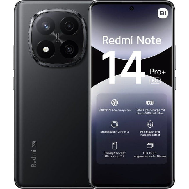 Smartphone Xiaomi Redmi Note 14 Pro+ 12GB/ 512GB/ 6.67"/ 5G/ Negro Hover Image