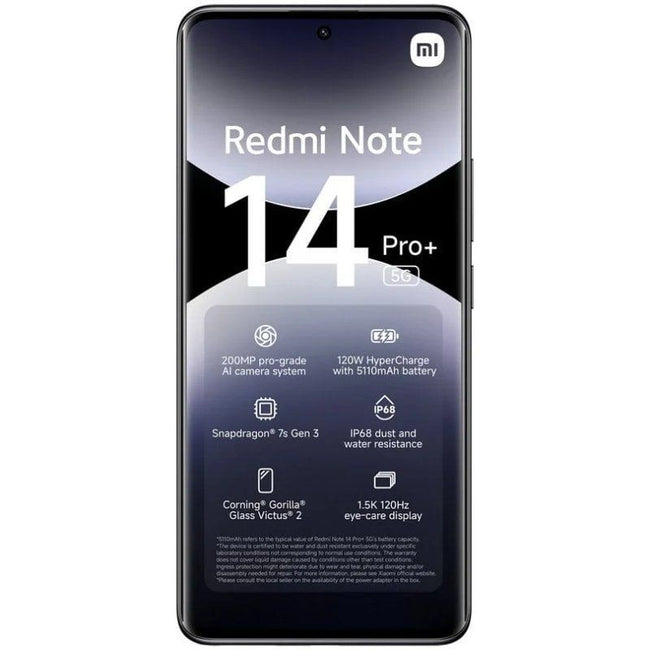 Smartphone Xiaomi Redmi Note 14 Pro+ 12GB/ 512GB/ 6.67"/ 5G/ Negro Main Image