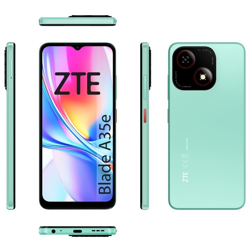 Smartphone ZTE Blade A35E 2GB/ 64GB/ 6.52"/ Verde