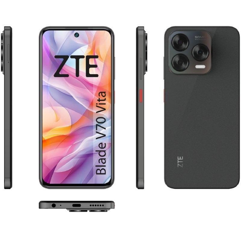 Smartphone ZTE Blade V70 Vita 4GB/ 256GB/ 6.7"/ Gris Oscuro