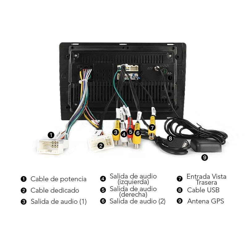 Autoradio 2 DIN SWM 9090-J 9" Android 13 / 1GB/ 32GB / Bluetooth / Wi-Fi / GPS / ASP