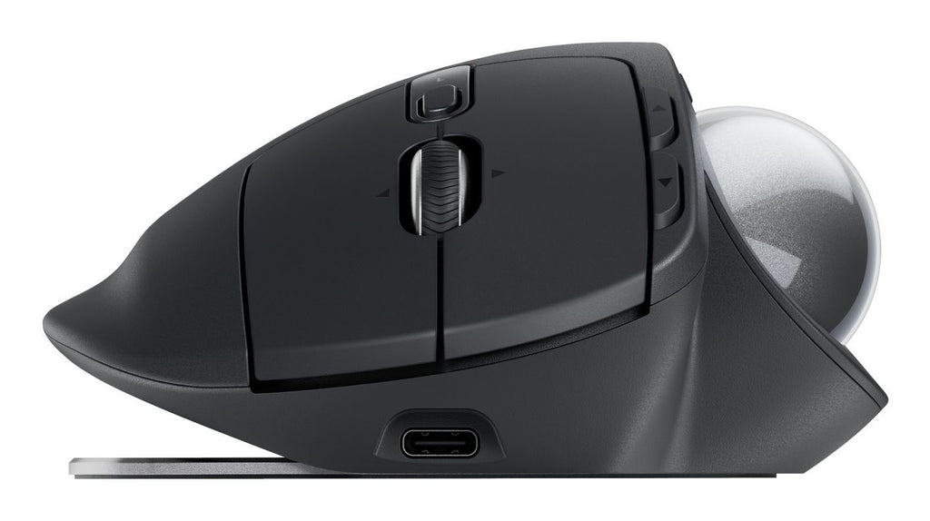 Mouse Logitech Wireless Mx Ergo S Trackball Inclinable Clics Silenciosos 2000 Dpi Usb-c Grafito