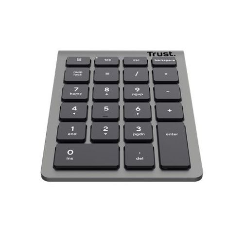 Teclado Numerico Trust Xalas Silver Wireless 22 Teclas 25709 Receptor Micro Usb