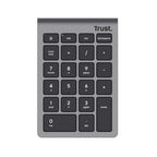 Teclado Numerico Trust Xalas Silver Wireless 22 Teclas 25709 Receptor Micro Usb
