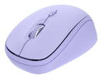 Mouse Trust Wireless Y Bluetooth Yvi+ Lila 1600dpi Ajustable 3 Botones 3 Dispositivos
