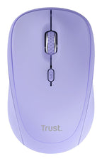Mouse Trust Wireless Y Bluetooth Yvi+ Lila 1600dpi Ajustable 3 Botones 3 Dispositivos
