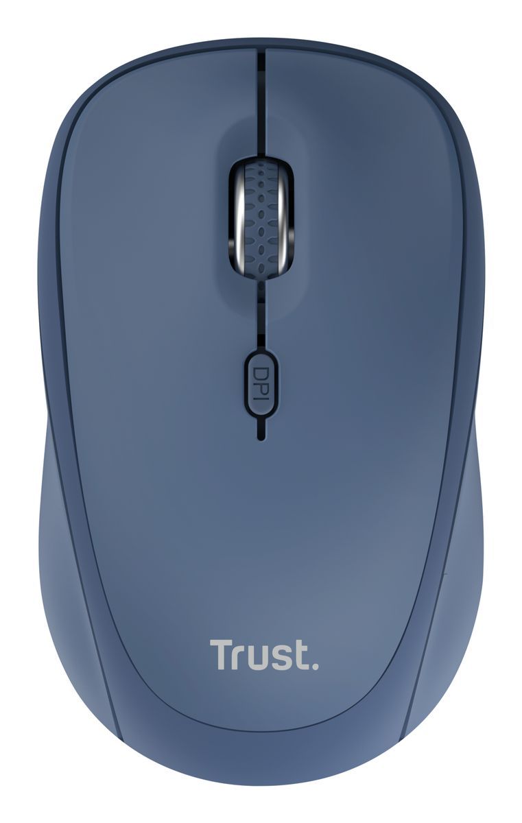Mouse Trust Wireless Y Bluetooth Yvi+ Azul 1600dpi Ajustable 3 Botones 3 Dispositivos