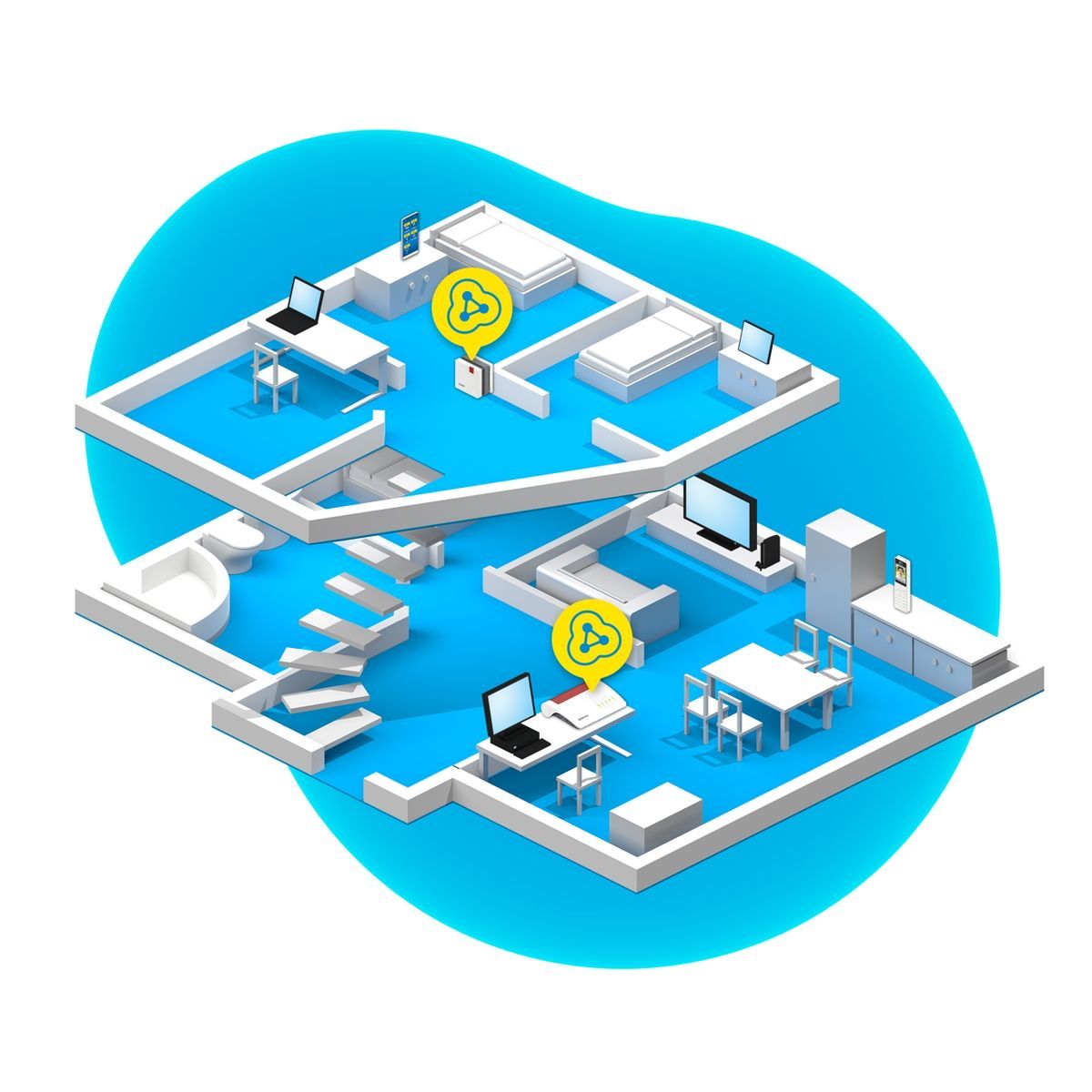 Fritz! Repeater 1200 Ax (mesh Wifi Extender 1600) Blanco / Repetidor Wi-fi