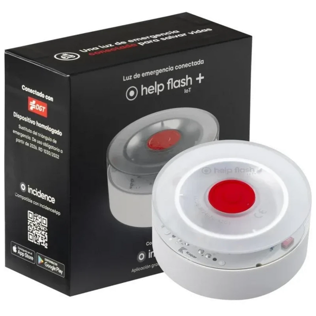 Baliza de Emergencia Help Flash IOT Plus 250 Candelas LED APP Blanca Hover Image