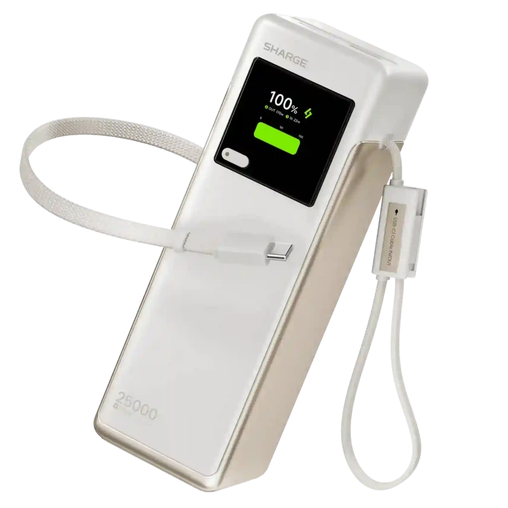 Banco de energía SHARGE HyperTower X6 Blanco 170 (4 en 1, 170 W, 25 K)