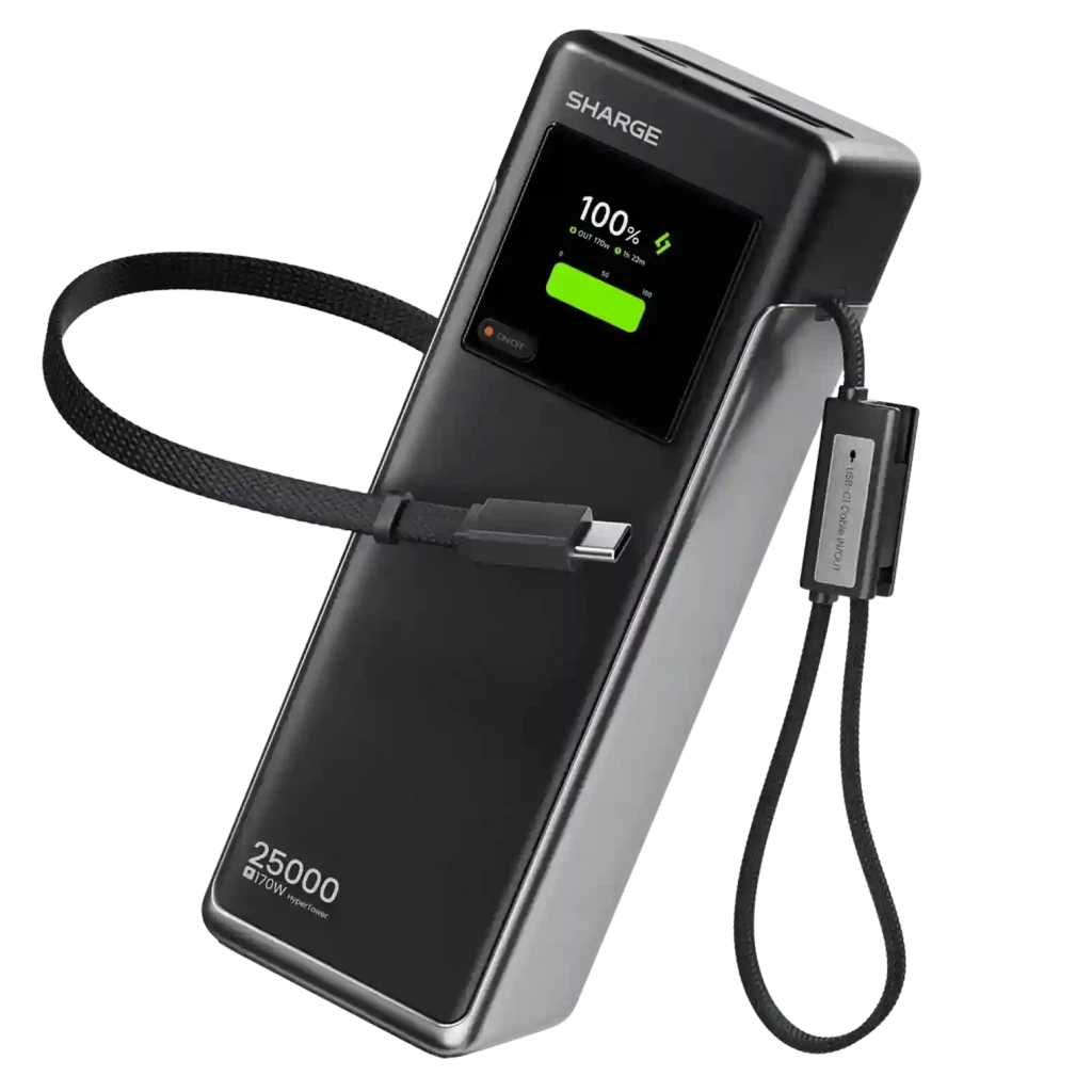 Banco de energía SHARGE HyperTower X6 Negro 170 (4 en 1, 170 W, 25 K)