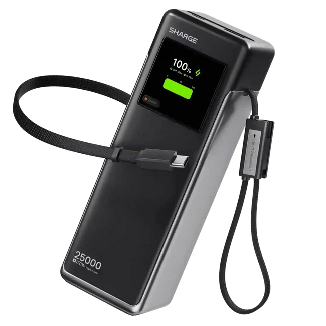 Banco de energía SHARGE HyperTower X6 Negro 170 (4 en 1, 170 W, 25 K) Hover Image