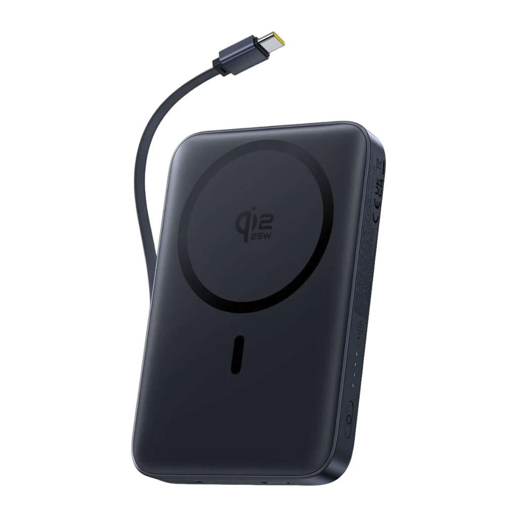 Power Bank Baseus PicoGo AM61 Qi2.2 25W Cable USB-C retráctil 10000mAh