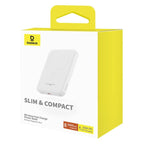 Power Bank Mini 5000mAh Baseus compatible con MagSafe Blanco - Carga rápida 20W y Cable tipo C inlcuido