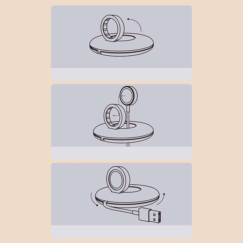 Baseus Enrollador + Soporte para Cargador de Apple Watch Blanco